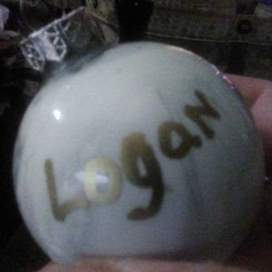 Hand-painted glass ornaments personalized